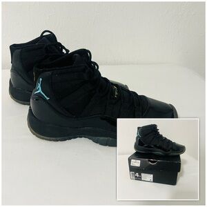 Jordan Air 11 Retro Size 4Y Black/Gamma Blue-Blck-Vrsty 378038-006 Iconic 2013
